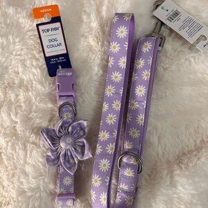 Top Paw® Lavender Daisy Dog Leash & Collar Set